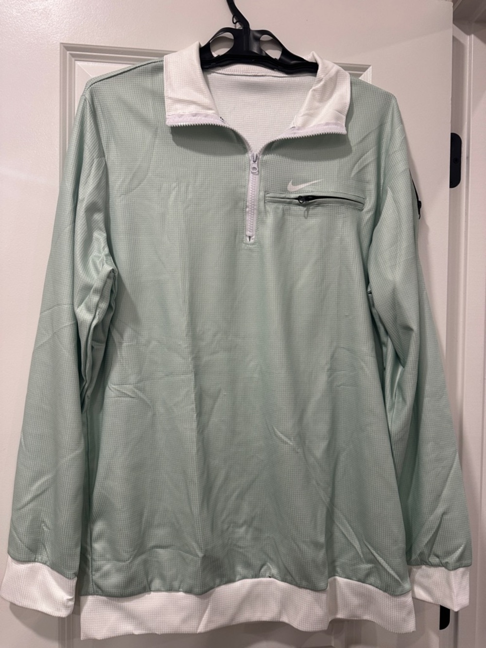 Nike Mint-Leaf Half-Zip Pullover with White Trim